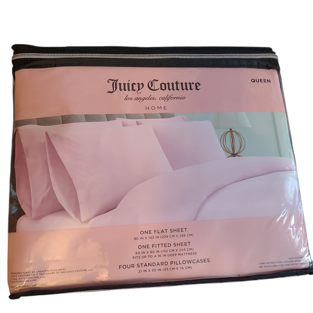 Juicy Couture Pink Bedding Set - Queen
